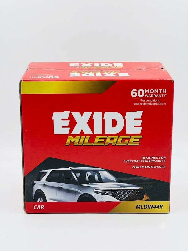 Exide Mileage DIN44LR car battery price Gurugram Noida Greater Noida